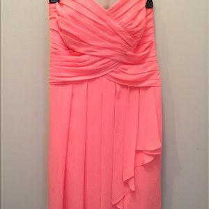 Crinkle Chiffon David’s bridal Coral reef. Size 14